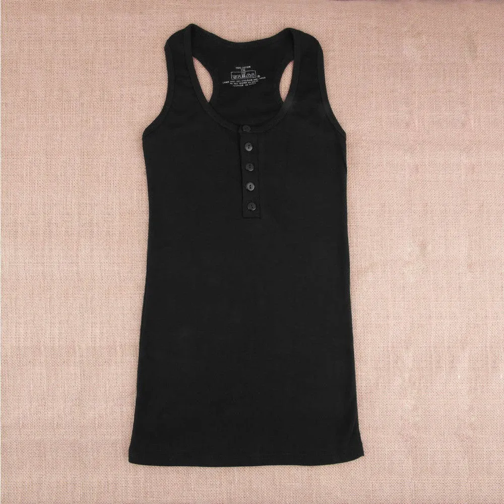 1Pc Ladies Multicolor Long Sleeveless Bodycon Temperament Cotton Long T-shirt Tank Top Women Vest Tops regatas feminino
