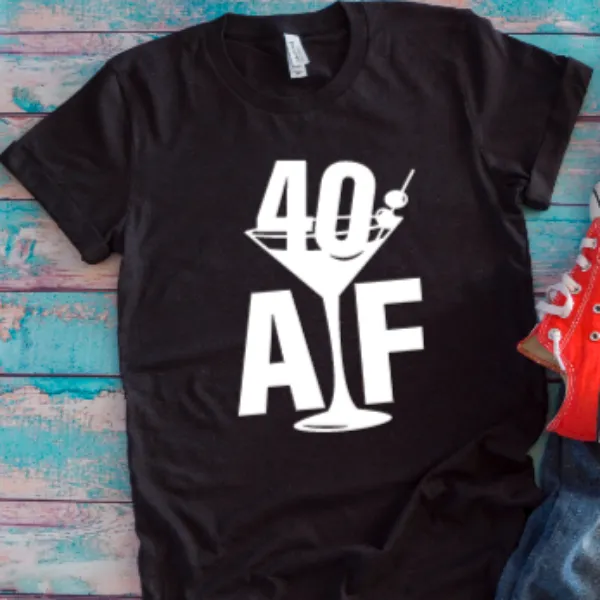 40 AF Birthday Black Unisex Short Sleeve T-shirt