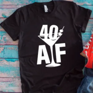 40 AF Birthday Black Unisex Short Sleeve T-shirt
