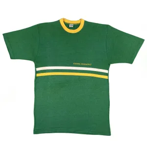 70s Stowe Vermont Champion Blue Bar Tee- L