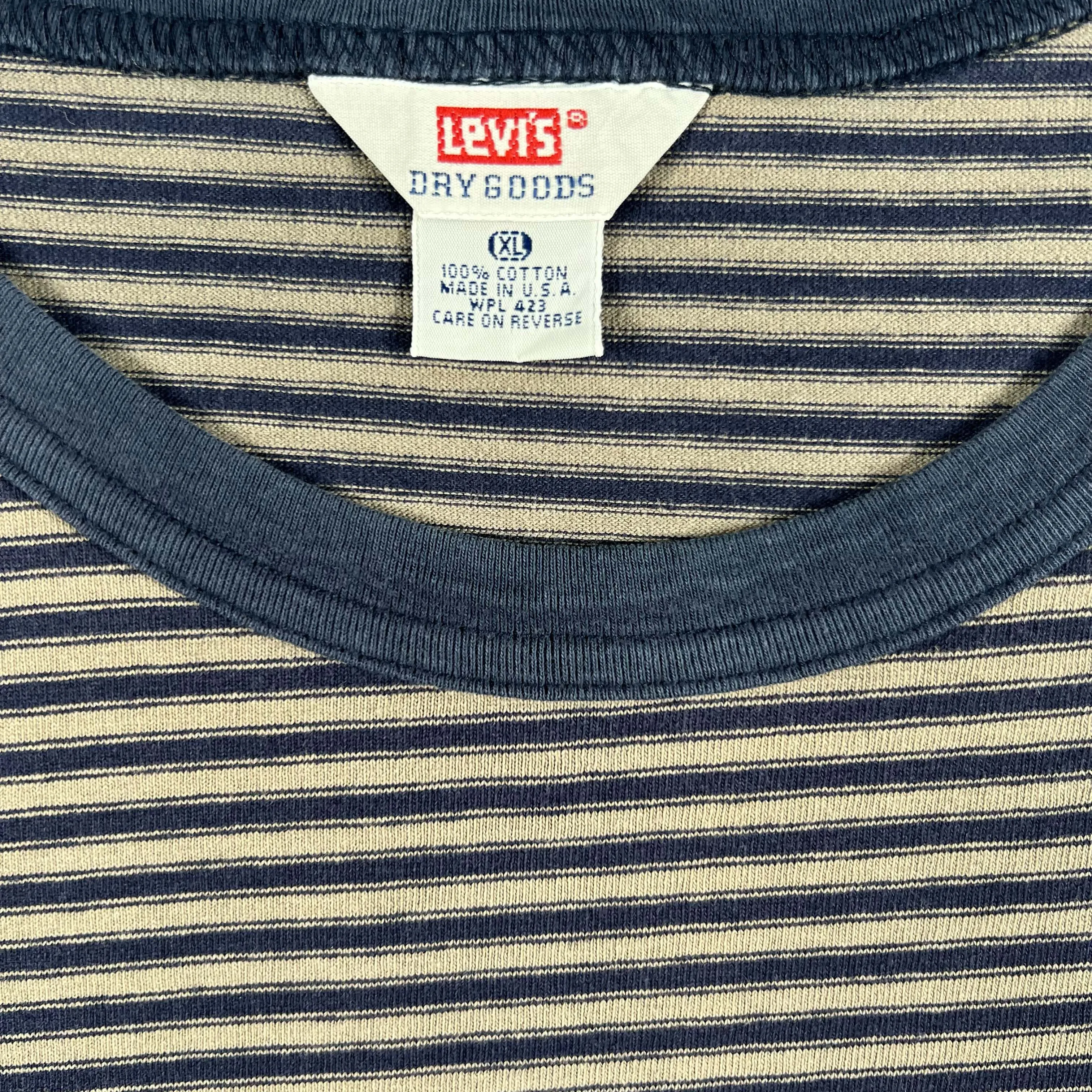 90s Levi's Dry Goods Striped Tee- XL