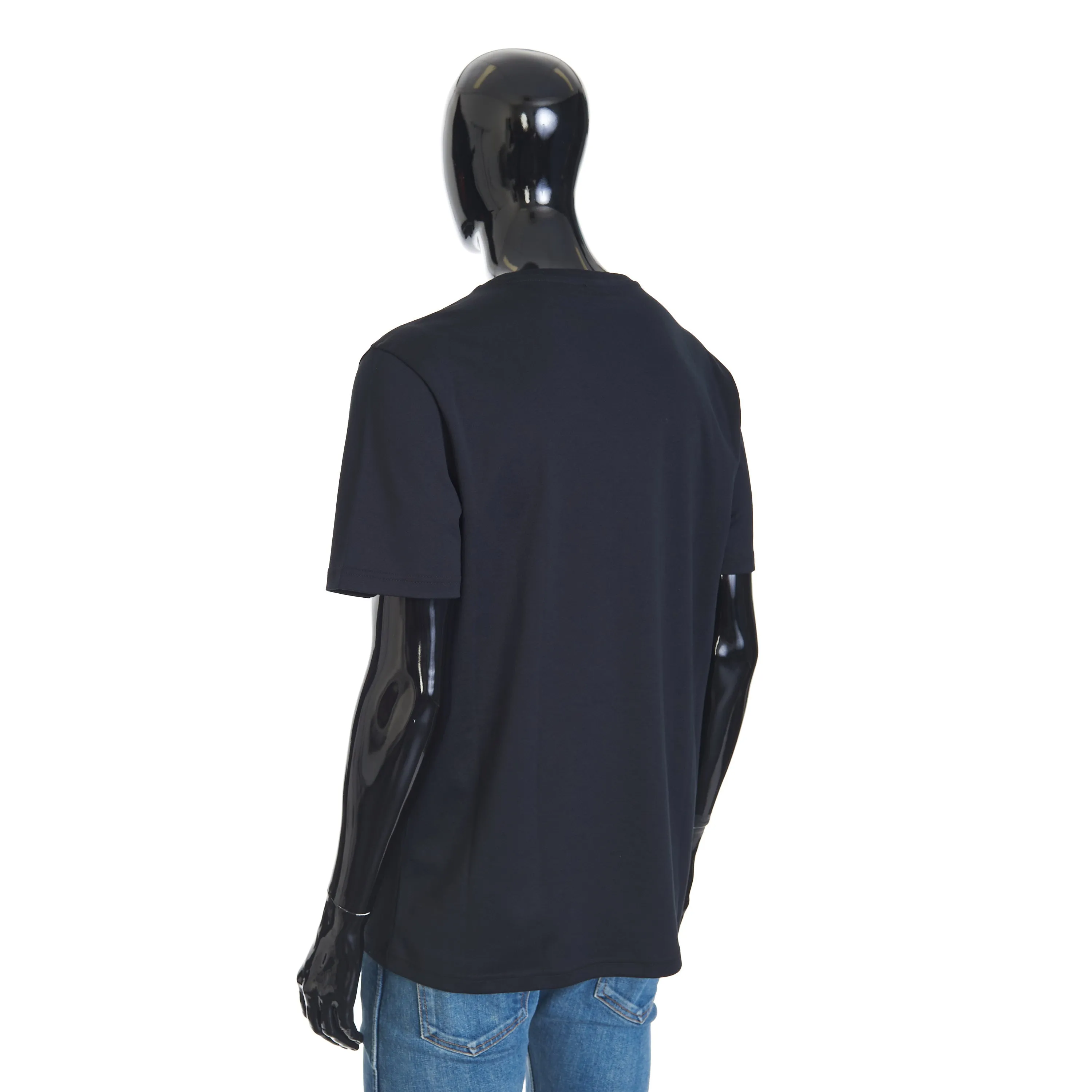 All-Over Embroidered Scritto T-Shirt In Black Cotton