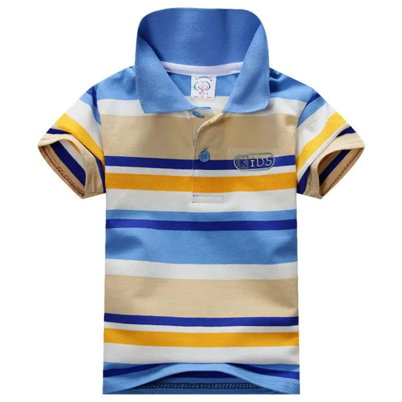 Baby Boys Kid Tops T-Shirt Summer Short Sleeve T Shirt Striped Polo Shirt Tops