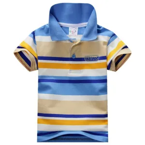 Baby Boys Kid Tops T-Shirt Summer Short Sleeve T Shirt Striped Polo Shirt Tops