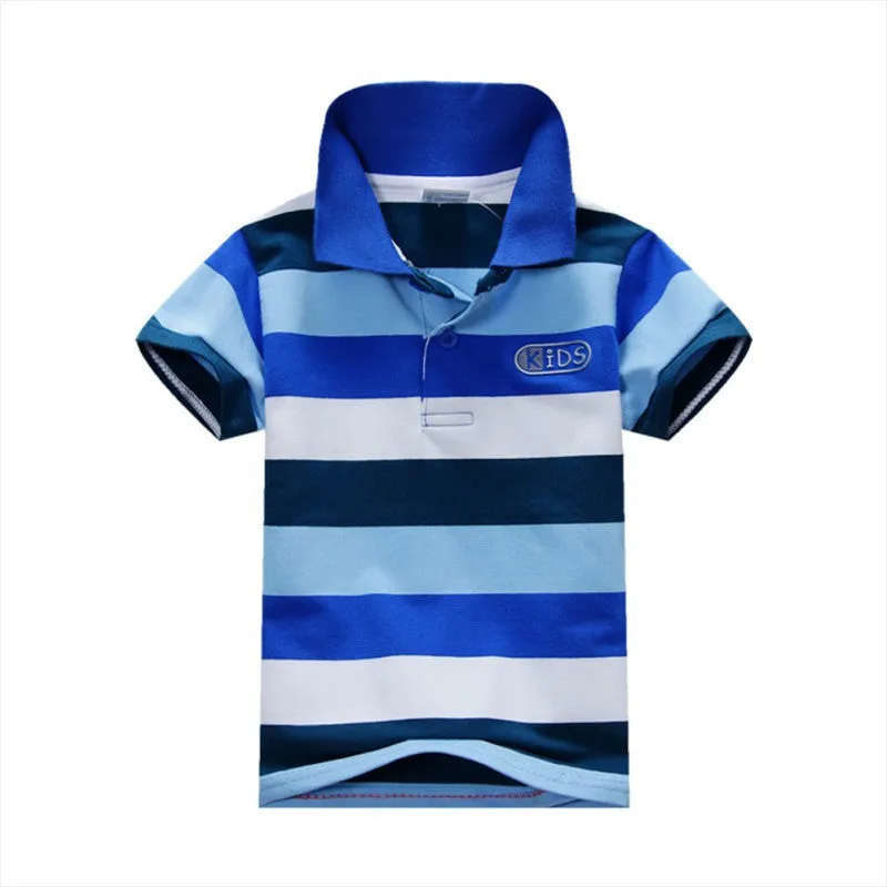 Baby Boys Kid Tops T-Shirt Summer Short Sleeve T Shirt Striped Polo Shirt Tops