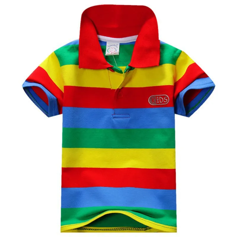 Baby Boys Kid Tops T-Shirt Summer Short Sleeve T Shirt Striped Polo Shirt Tops