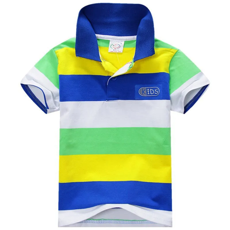Baby Boys Kid Tops T-Shirt Summer Short Sleeve T Shirt Striped Polo Shirt Tops