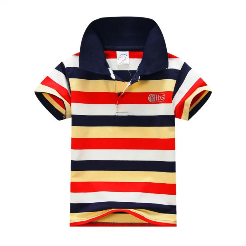 Baby Boys Kid Tops T-Shirt Summer Short Sleeve T Shirt Striped Polo Shirt Tops