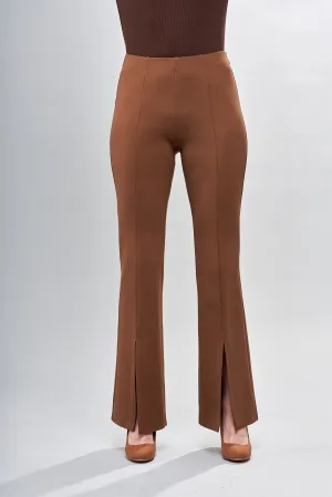 BCP8987 Solid Scuba Flared Pants
