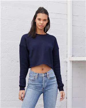 Bella   Canvas Women's Crop Raw Hem Sweatshirt - 7503