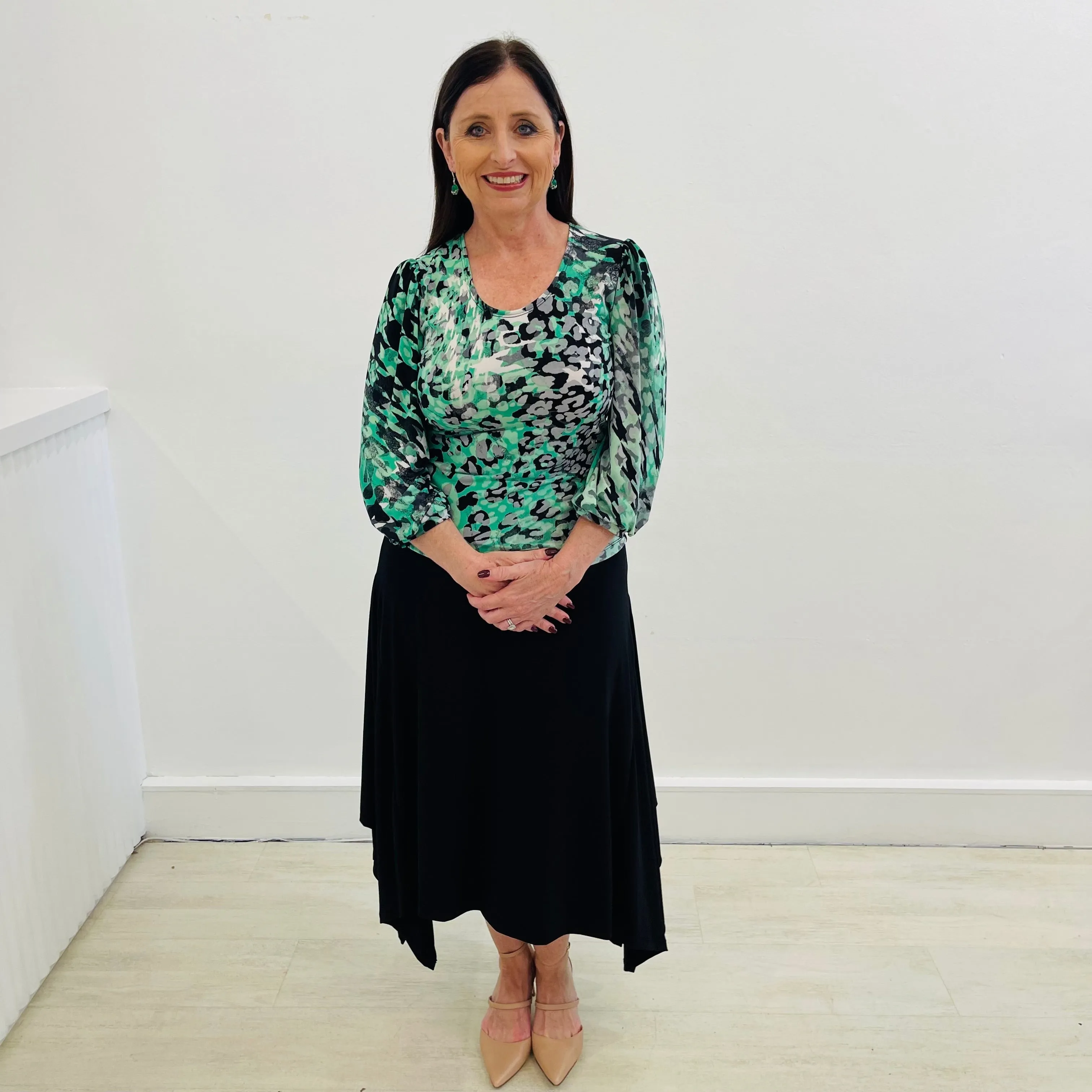 Black Handkerchief Hemline Skirt