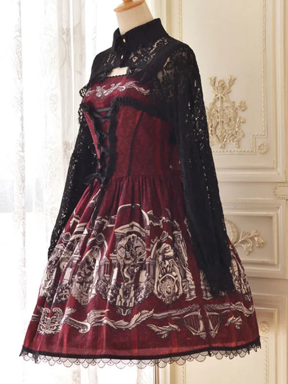 Black Lolita Cover-ups Lace Top Polyester Cover-Up Lolita Outwears