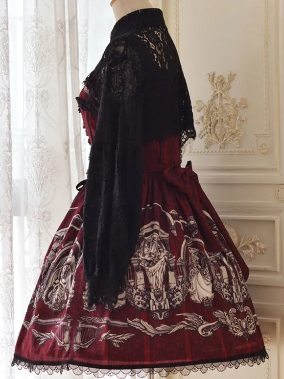 Black Lolita Cover-ups Lace Top Polyester Cover-Up Lolita Outwears