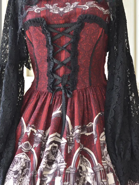 Black Lolita Cover-ups Lace Top Polyester Cover-Up Lolita Outwears