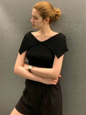 Black Wrap Up Top
