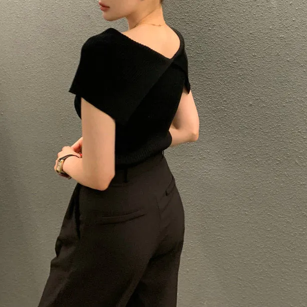 Black Wrap Up Top
