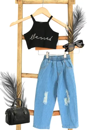BLESSED CROP TOP | KIDS SIZE 7-16