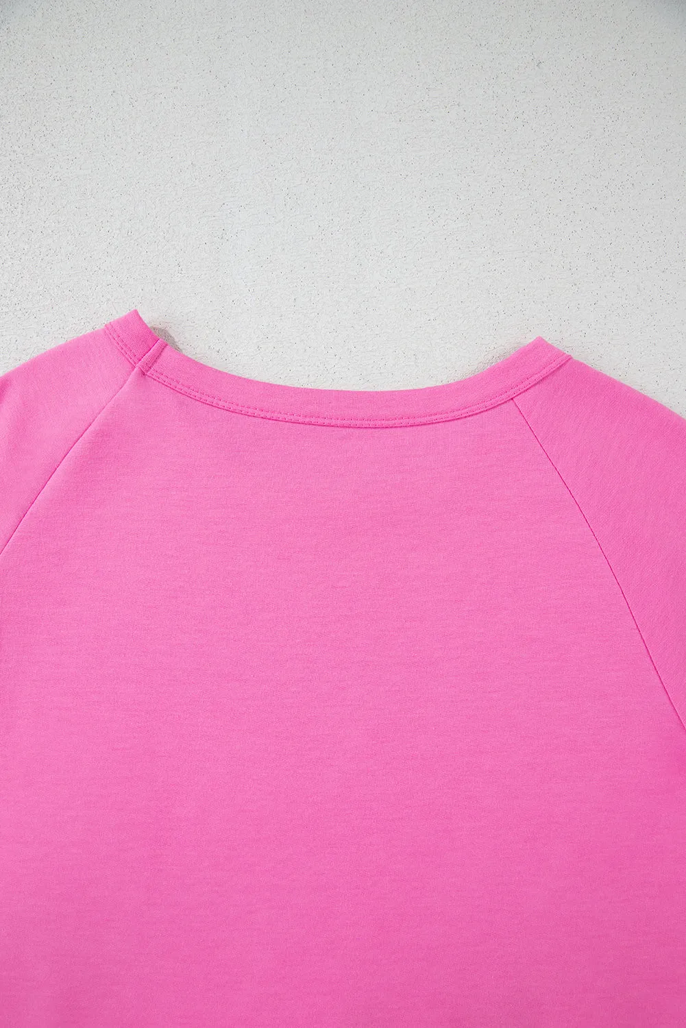 Bonbon Striped Patch Front Casual Tee