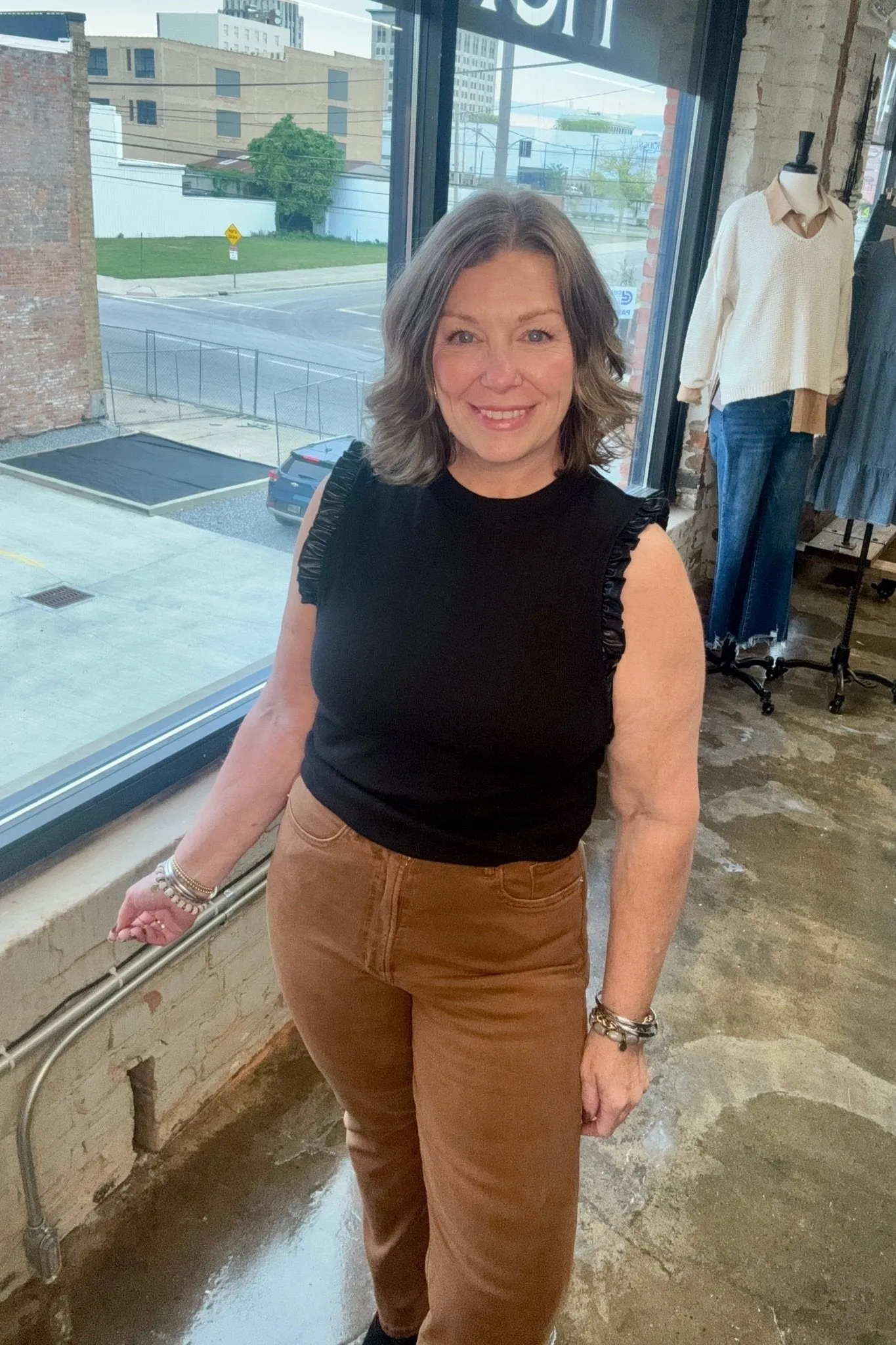 Bridget Ruffle Trimmed Top