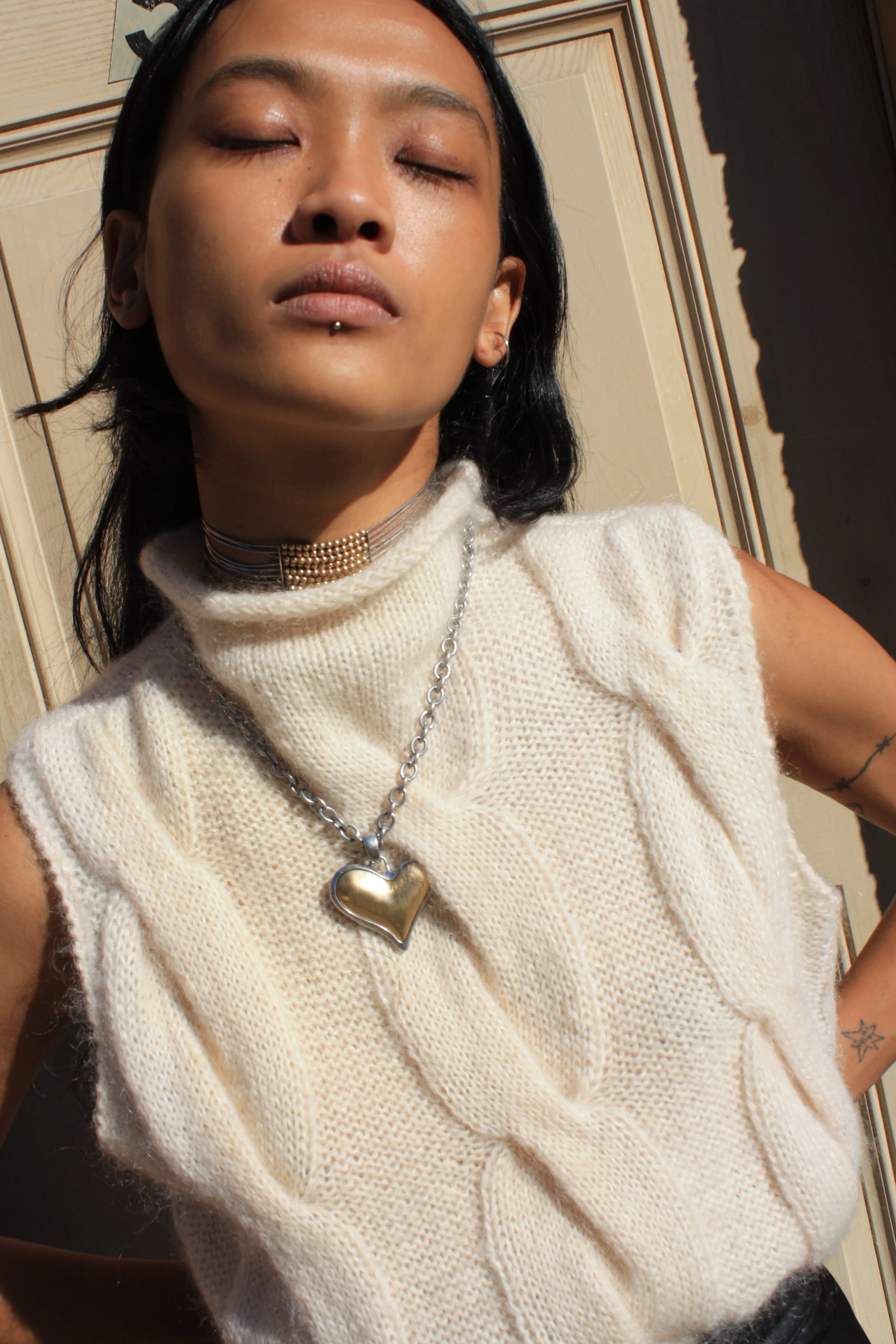 Cable Knit Mohair Top