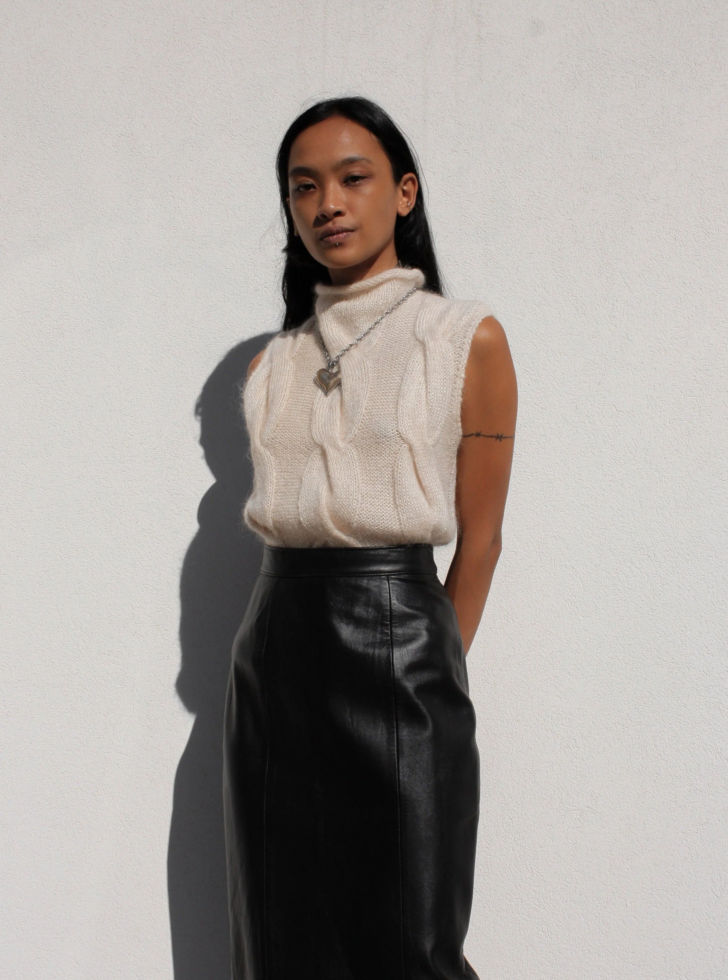 Cable Knit Mohair Top