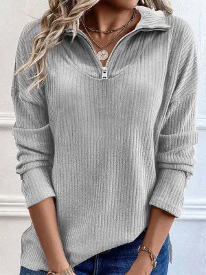 Callie Quarter Zip Long Sleeve Top