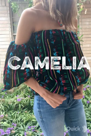 Cambaya Dropped Shoulder Mexican Blouse
