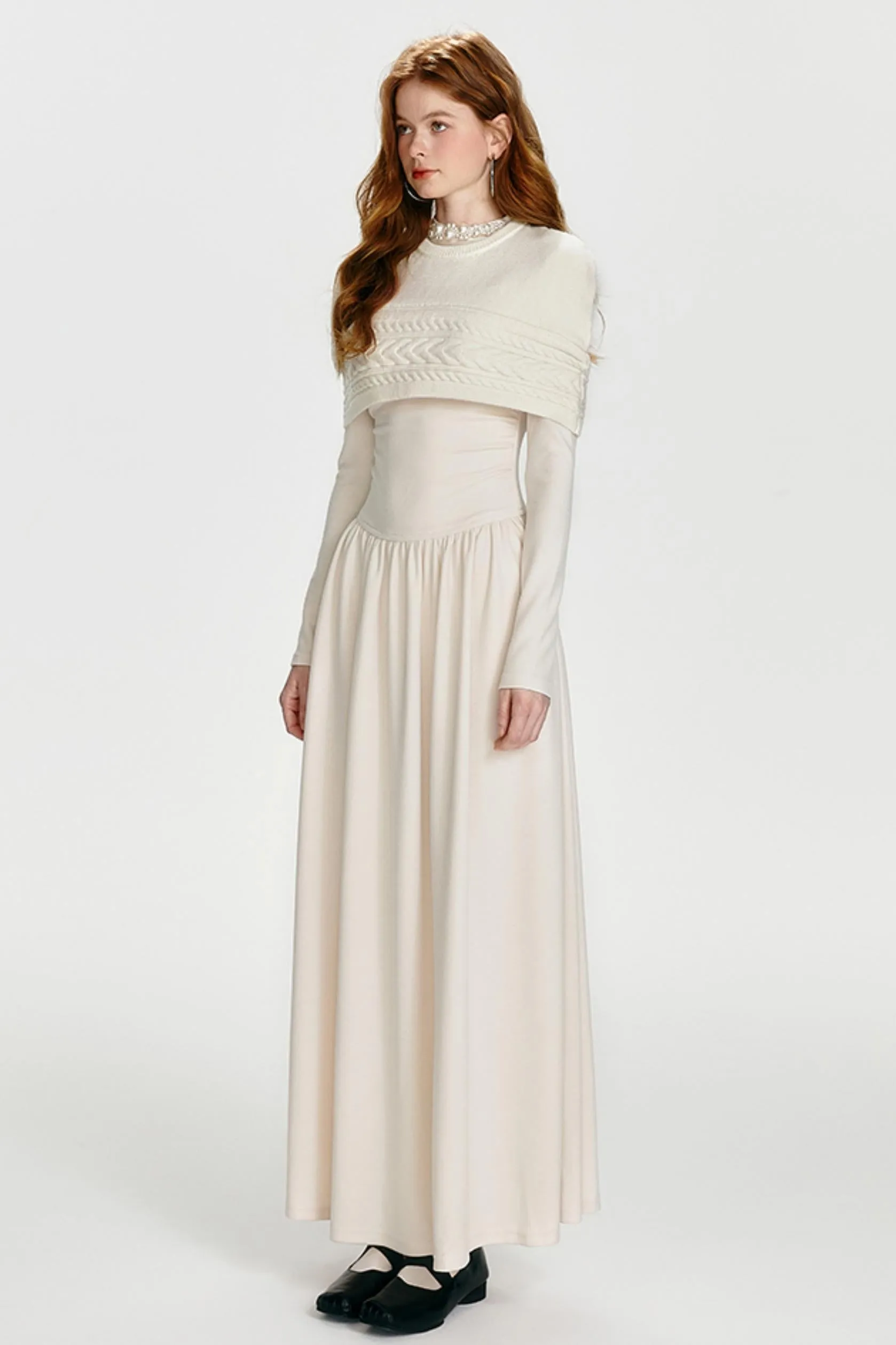 Chic Drawstring Maxi Dress Set-Up