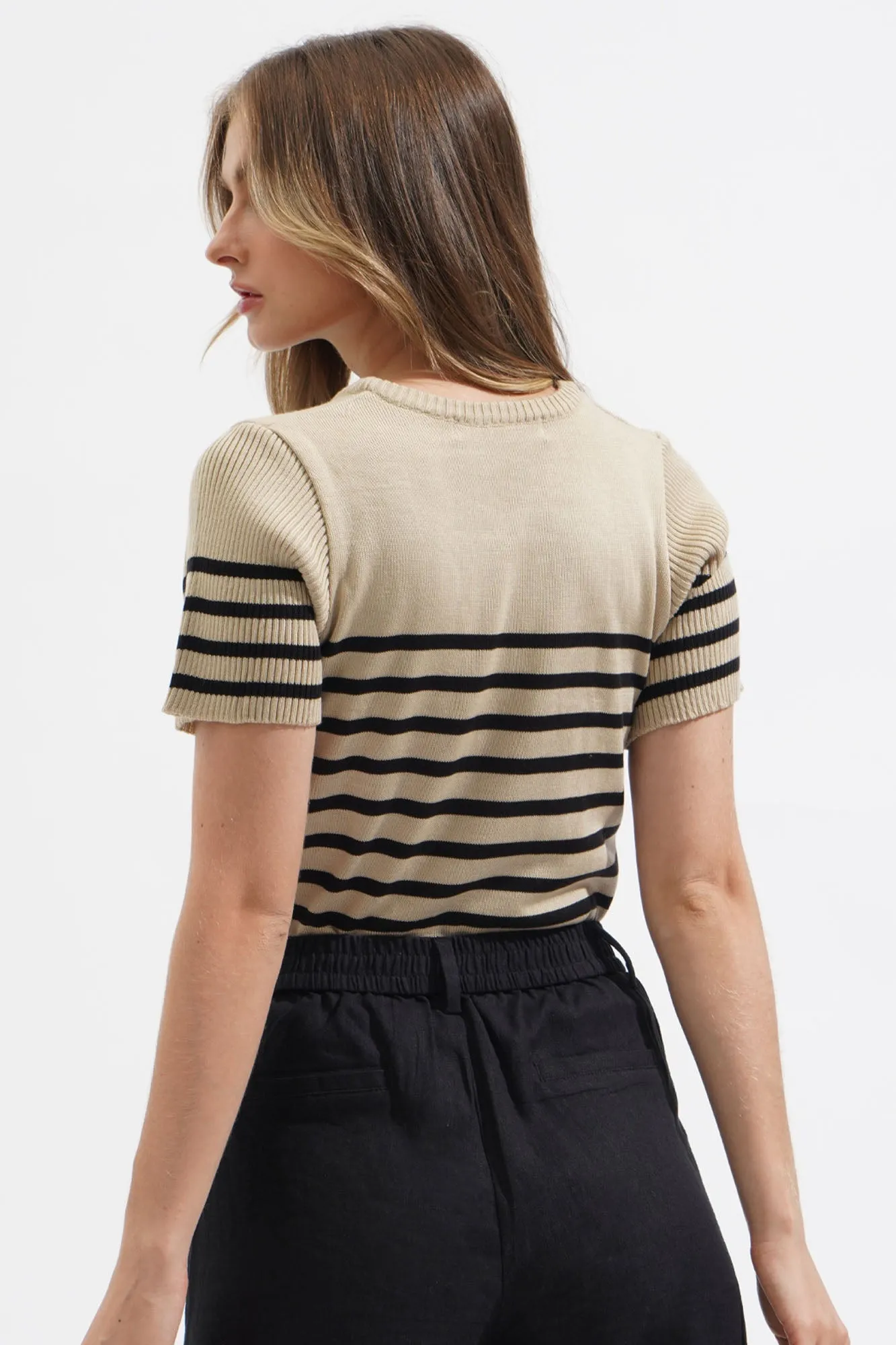 Closet Staples Striped Flat Knit Tee