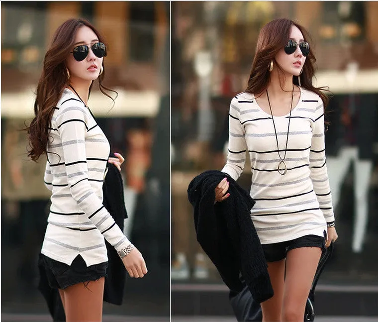 clothes women striped tops shirt clothings blouse