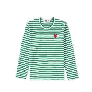 Comme des Garcons PLAY Mens L/S Striped Tee [AZ-T164-051-3]
