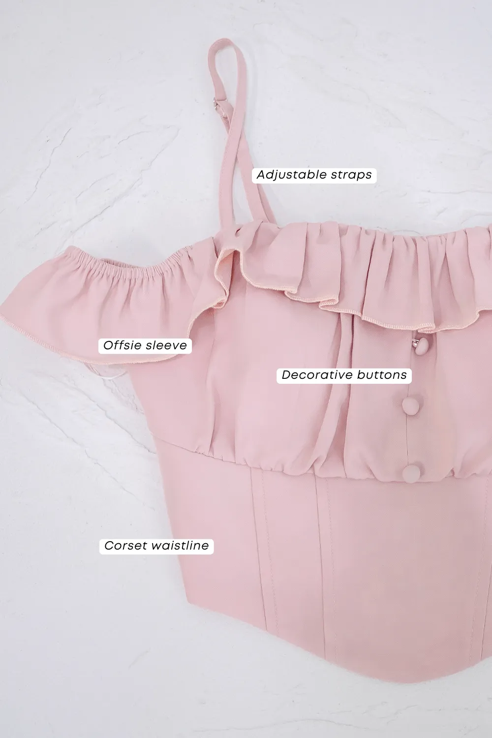 CORETTA OFFSIE TOP IN PINK