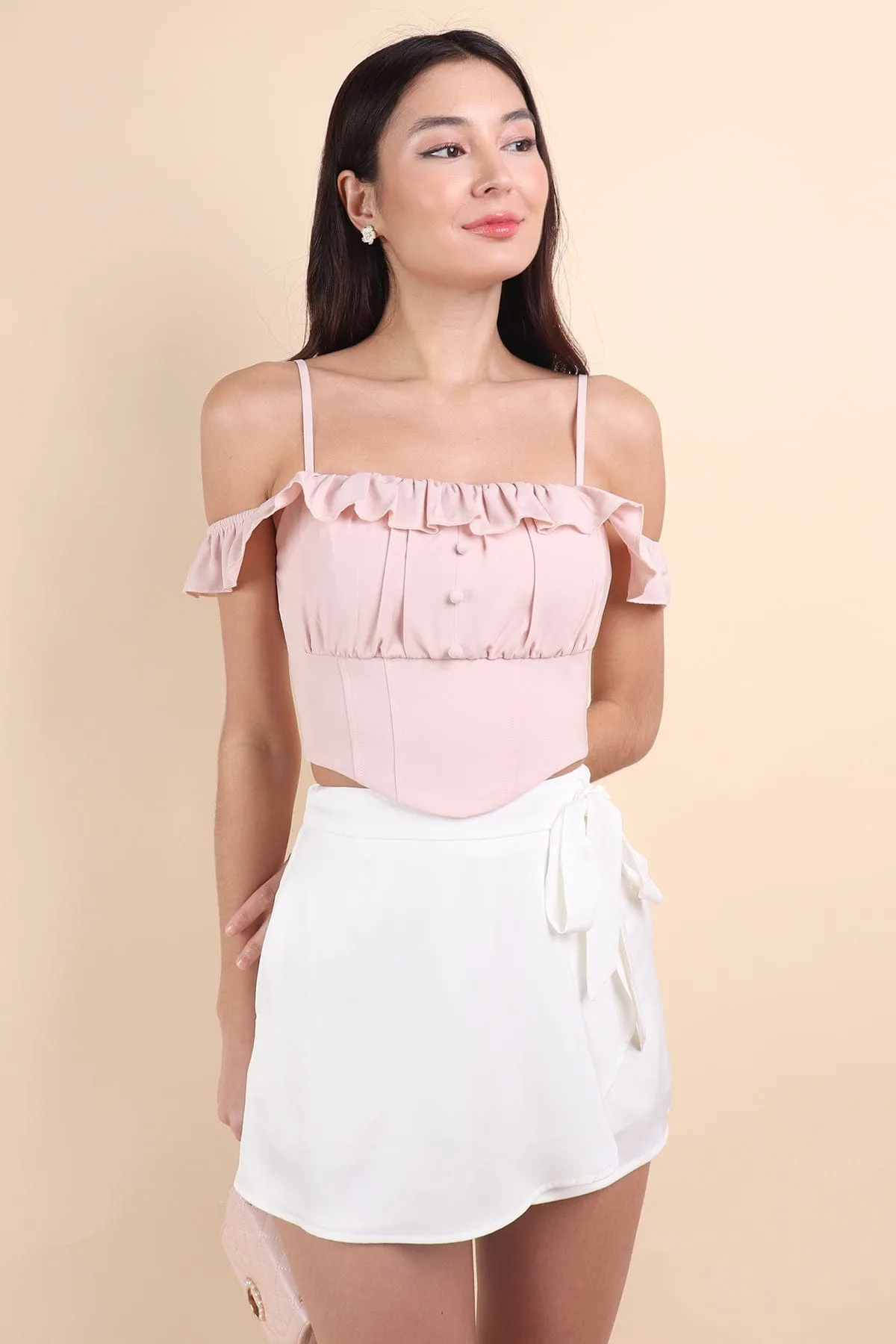 CORETTA OFFSIE TOP IN PINK