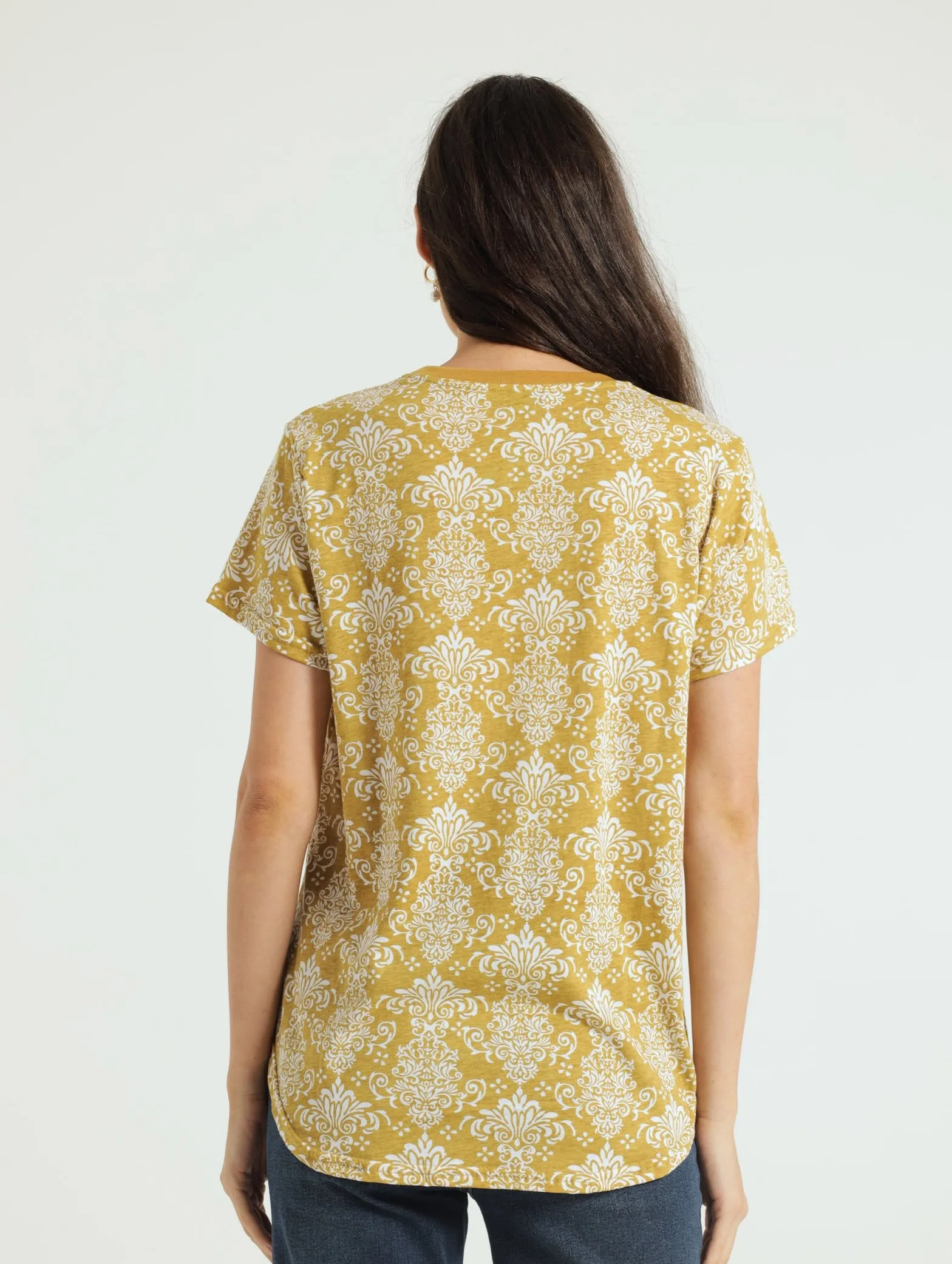 Cotton Crew Tee - Chartreuse
