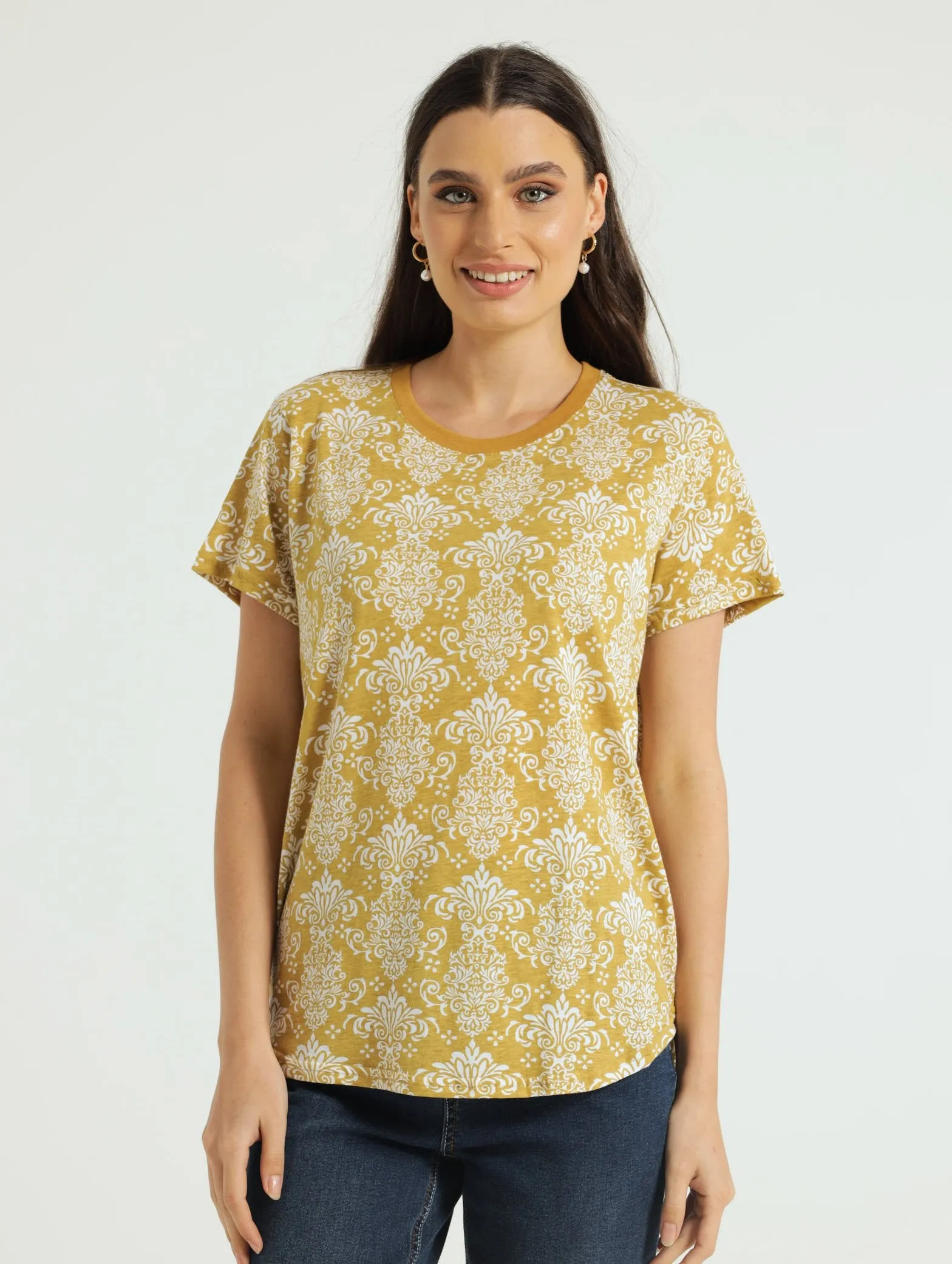 Cotton Crew Tee - Chartreuse