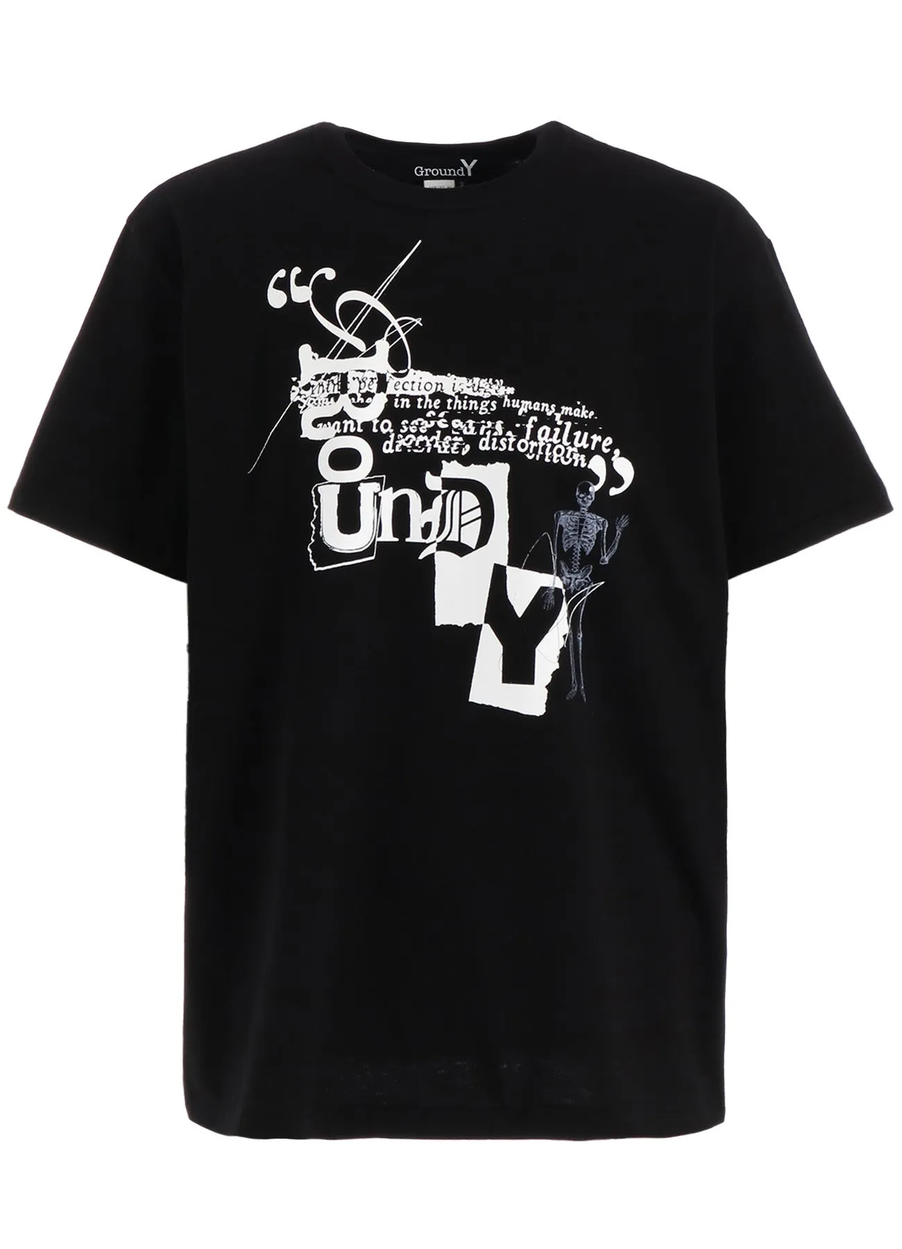 COTTON JERSEY SKULL WORD T-SHIRT