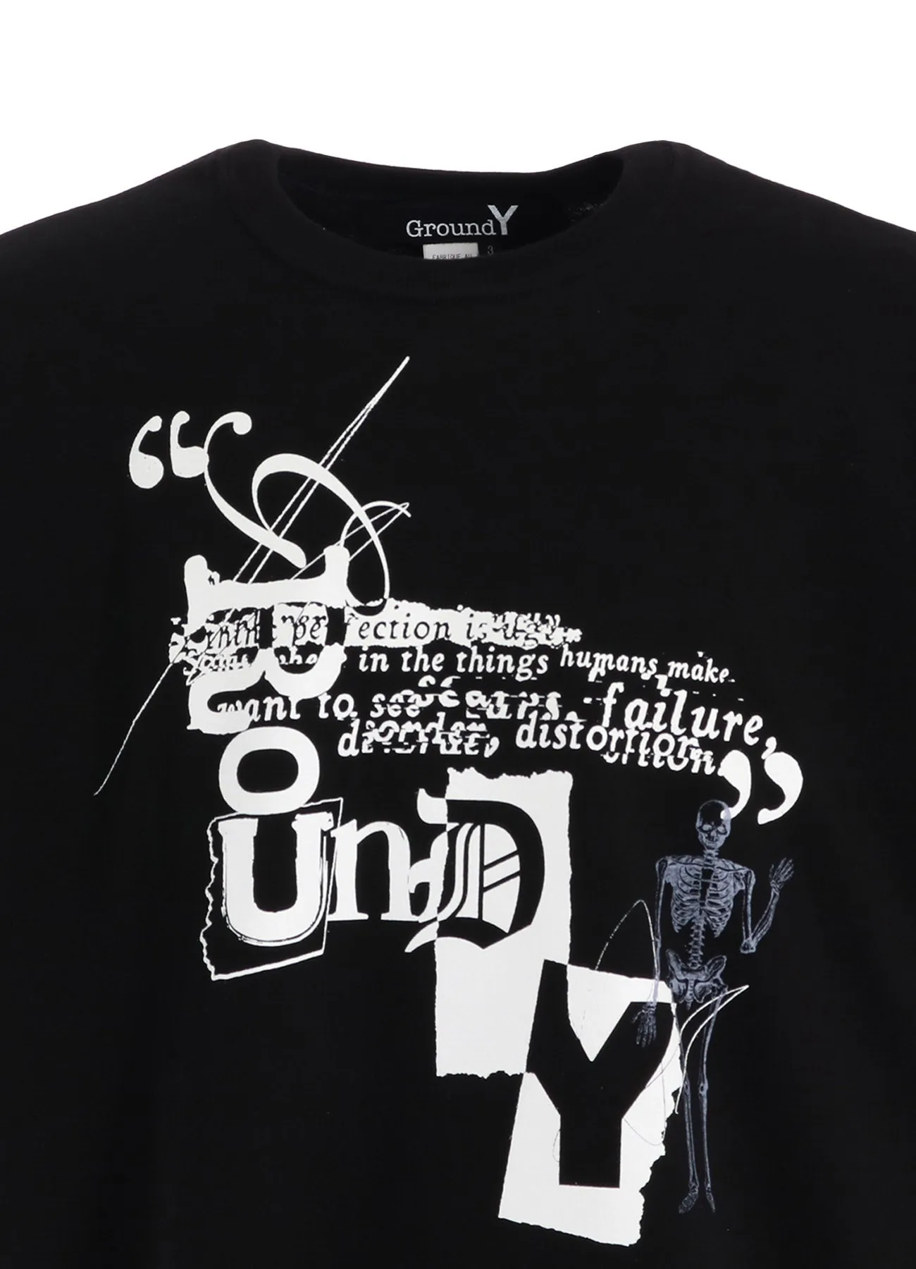 COTTON JERSEY SKULL WORD T-SHIRT