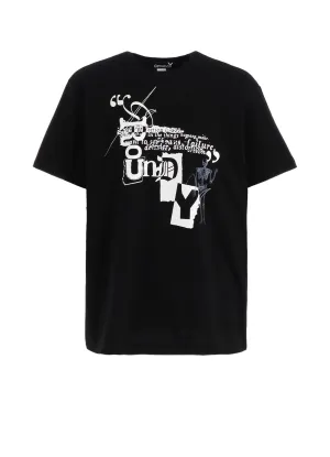 COTTON JERSEY SKULL WORD T-SHIRT