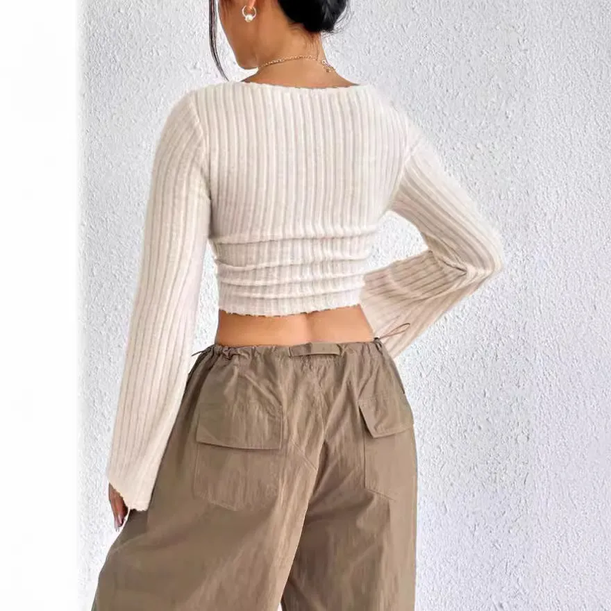 Cream Top With Bell Sleeves