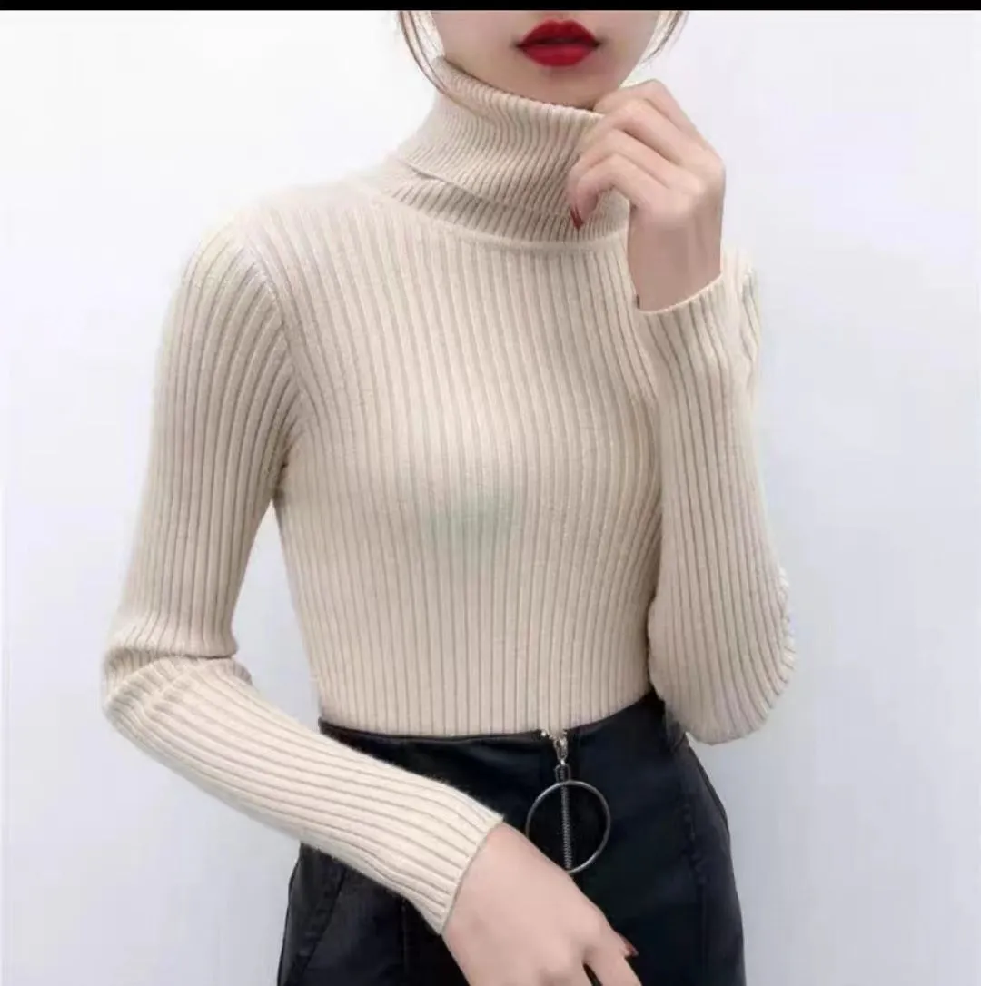 Cream Turtle Neck