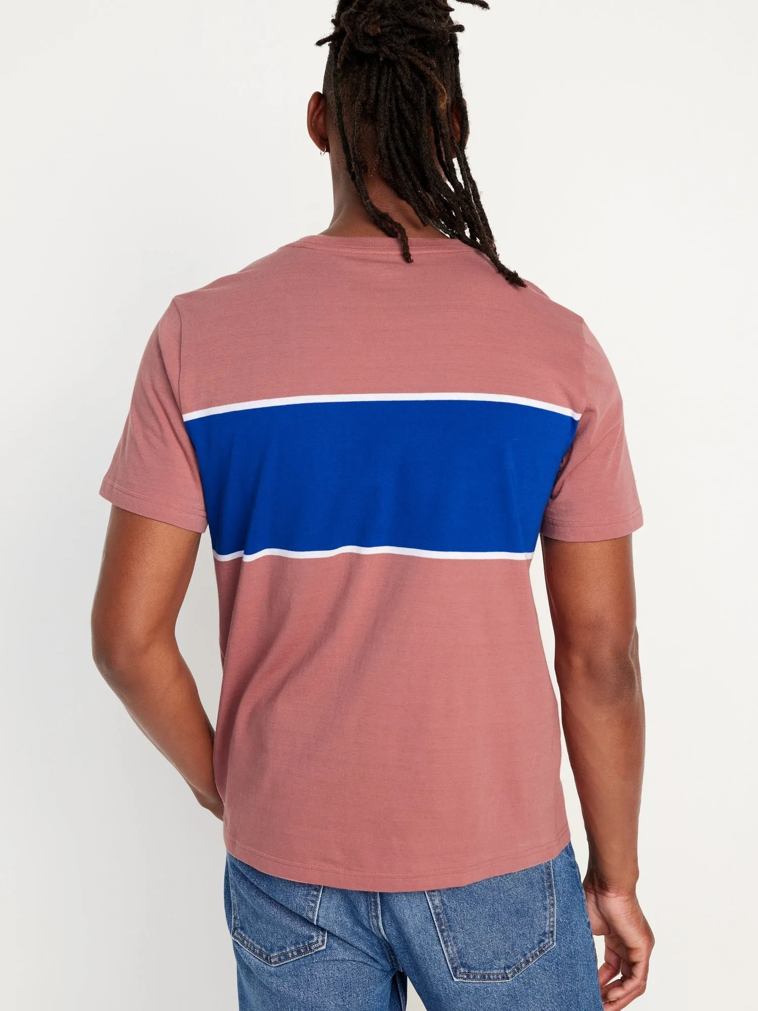 Crew-Neck Striped T-Shirt for Men