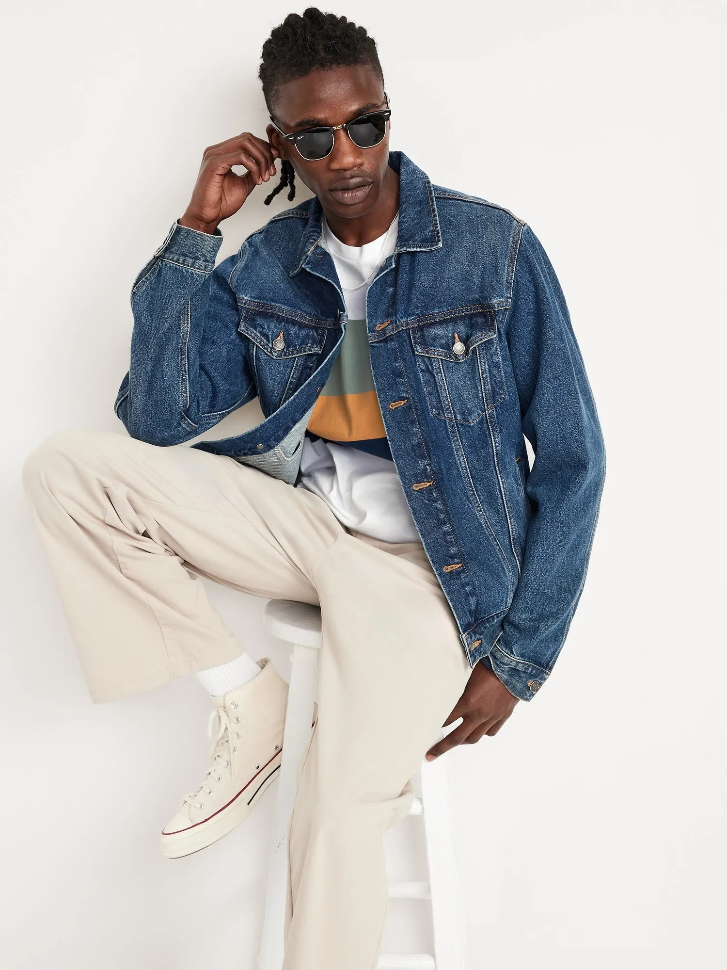 Crew-Neck Striped T-Shirt