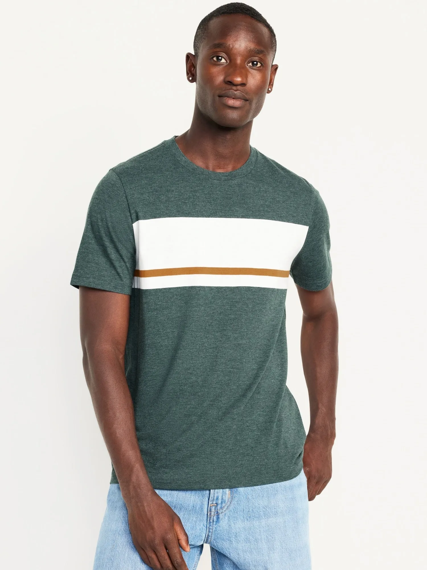 Crew-Neck Striped T-Shirt