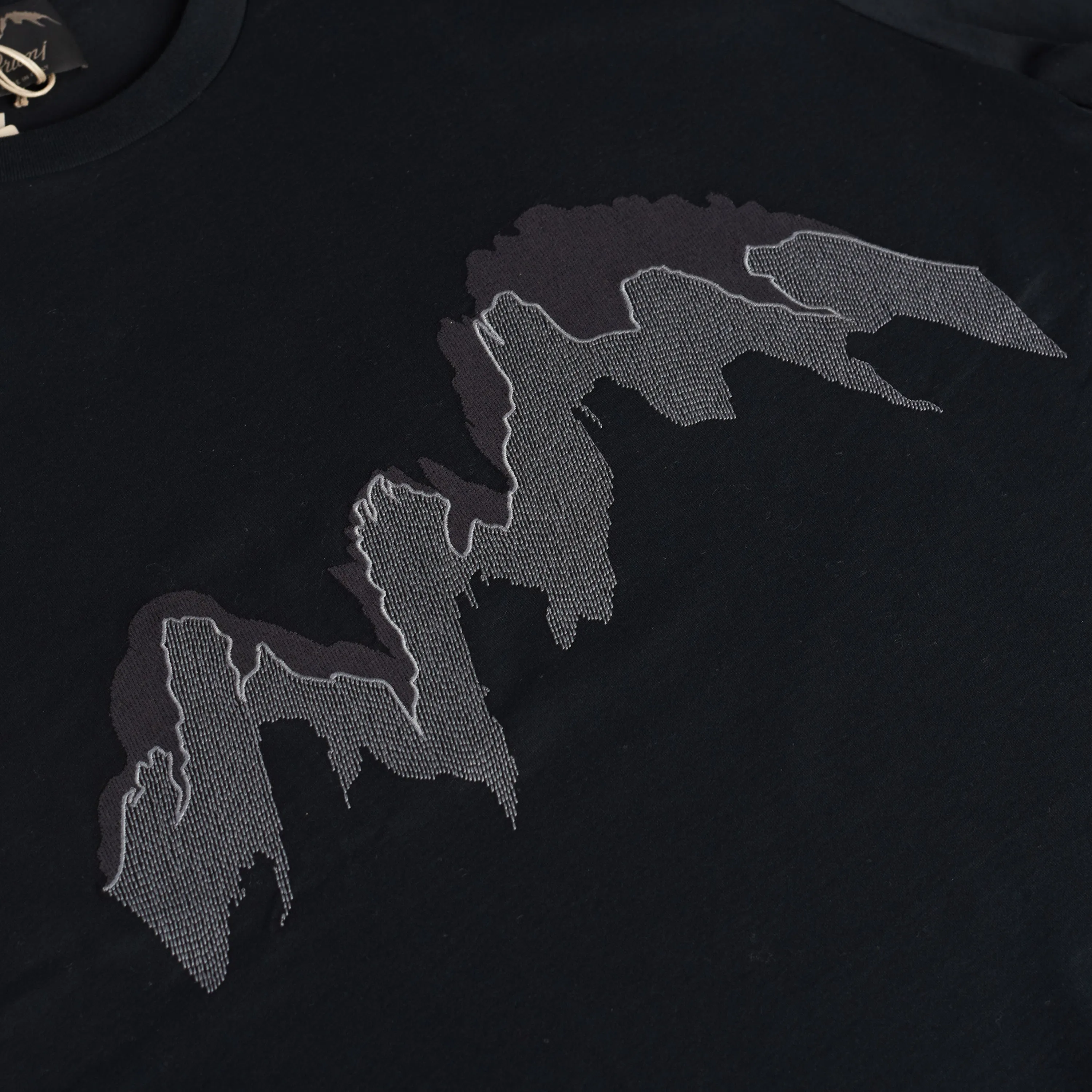 Crewneck Tshirt In Black Cotton