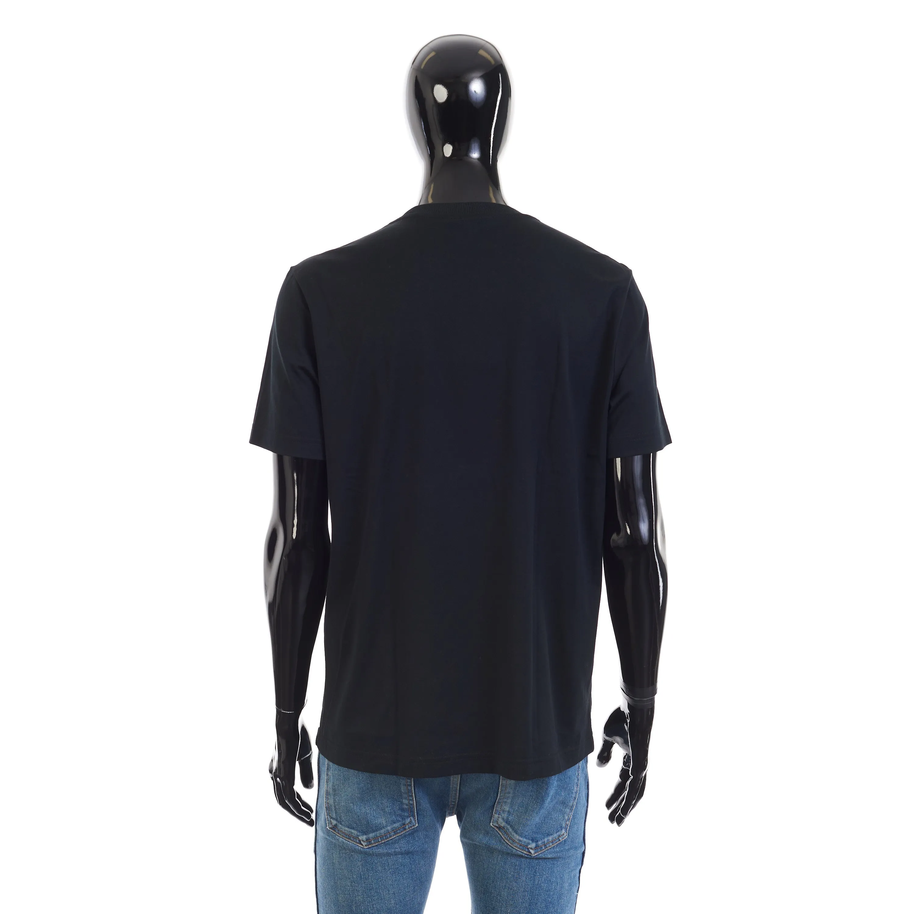 Crewneck Tshirt In Black Cotton