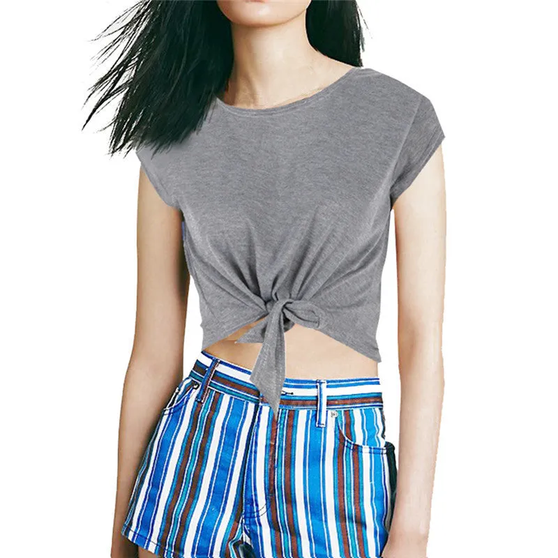 Crop Tops T Shirt Women Tops Women's T Shirt Cropped T shirt Women Cotton Women Clothing