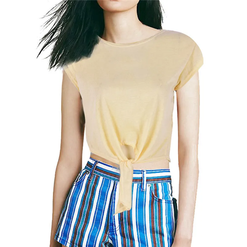 Crop Tops T Shirt Women Tops Women's T Shirt Cropped T shirt Women Cotton Women Clothing