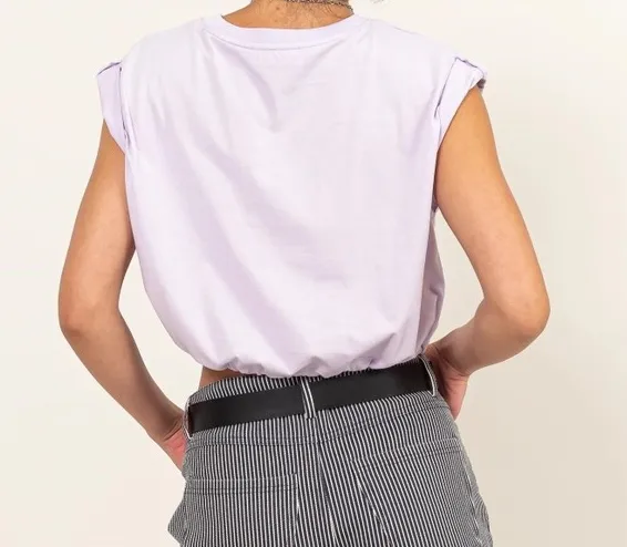 Cropped Drawstring Top - Lavender