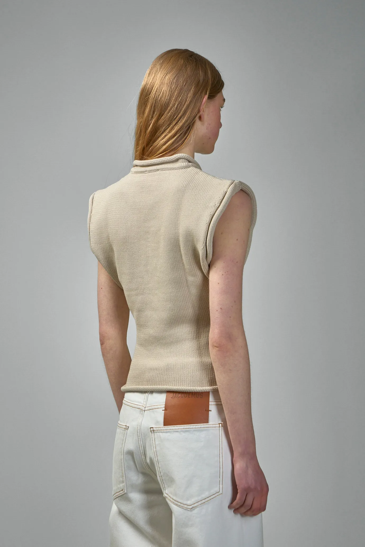 Cropped Sleeveless Sweater
