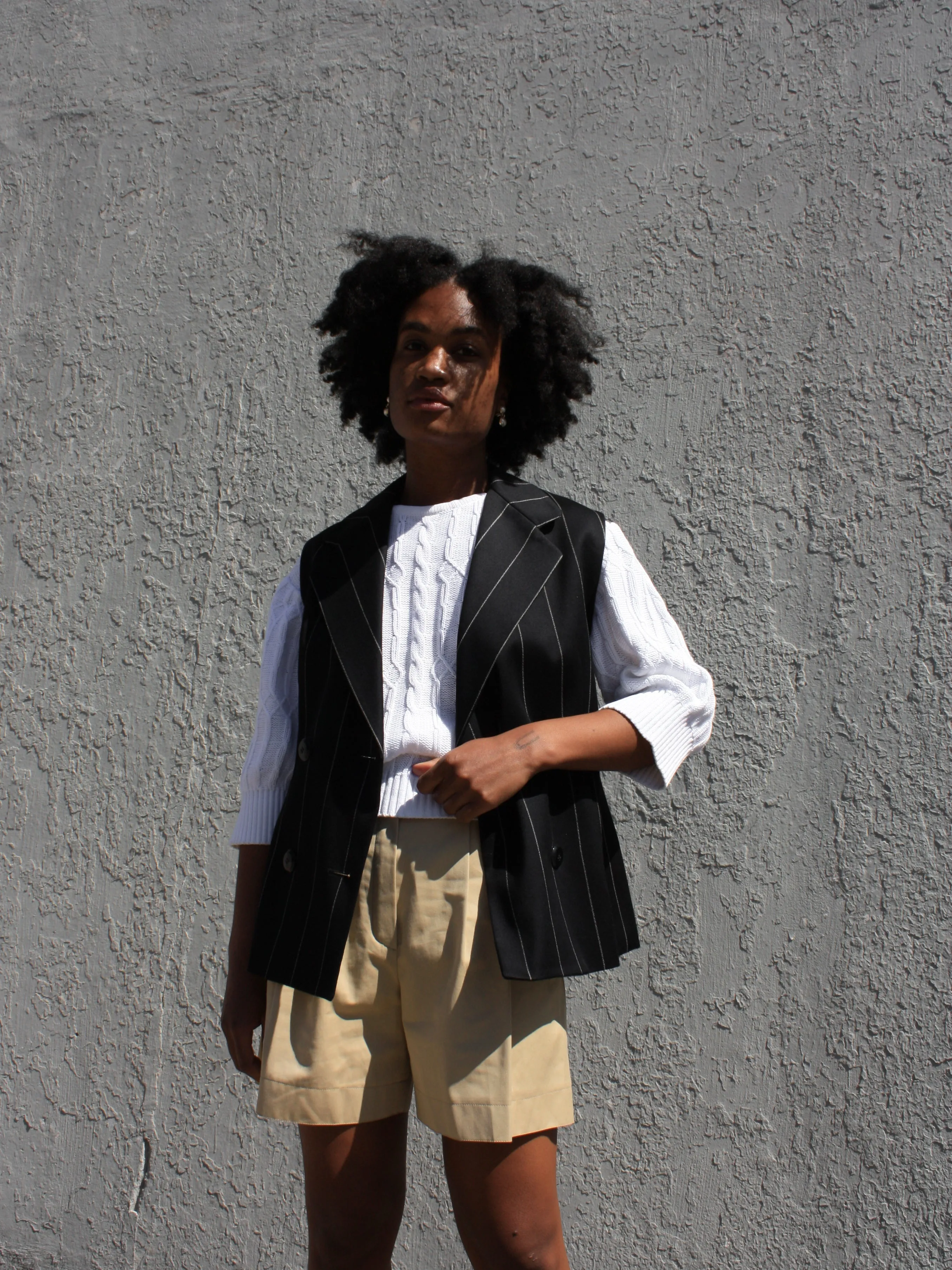 Double Breasted Pinstripe Vest